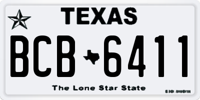 TX license plate BCB6411