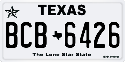 TX license plate BCB6426