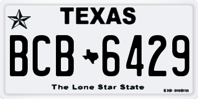 TX license plate BCB6429