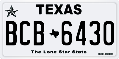 TX license plate BCB6430