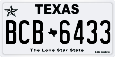 TX license plate BCB6433