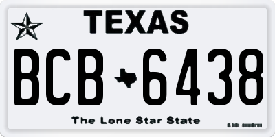 TX license plate BCB6438