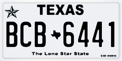 TX license plate BCB6441