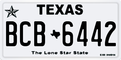 TX license plate BCB6442