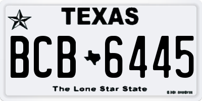 TX license plate BCB6445