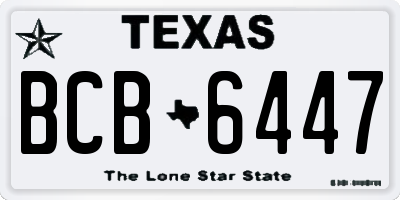 TX license plate BCB6447