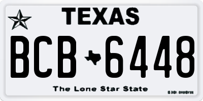 TX license plate BCB6448