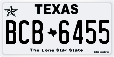 TX license plate BCB6455