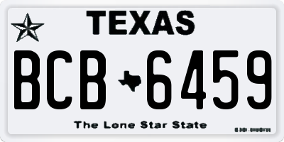 TX license plate BCB6459