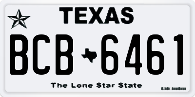 TX license plate BCB6461