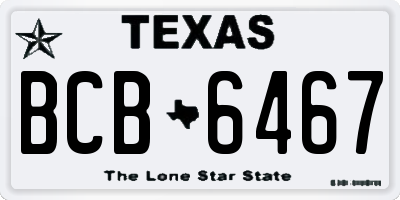 TX license plate BCB6467