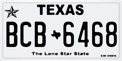 TX license plate BCB6468