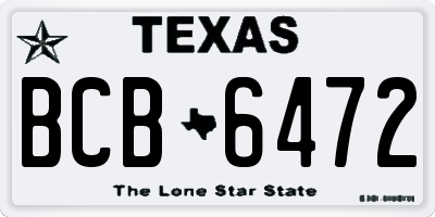 TX license plate BCB6472