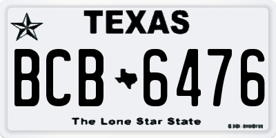 TX license plate BCB6476