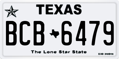 TX license plate BCB6479