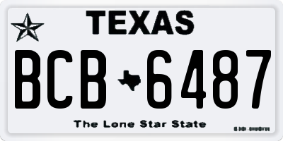 TX license plate BCB6487