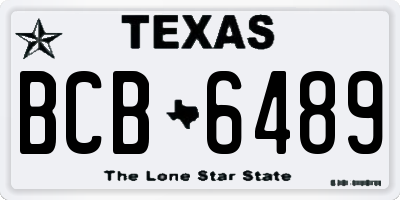 TX license plate BCB6489