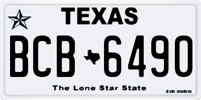 TX license plate BCB6490
