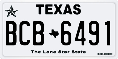 TX license plate BCB6491
