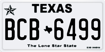 TX license plate BCB6499