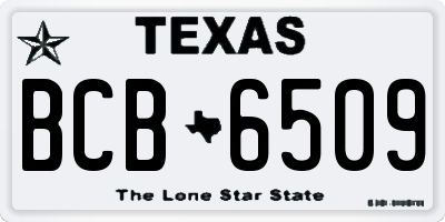 TX license plate BCB6509