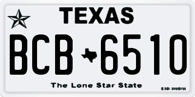 TX license plate BCB6510