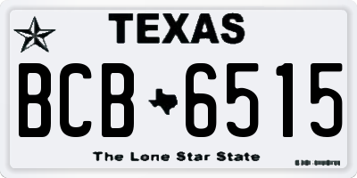 TX license plate BCB6515