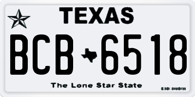 TX license plate BCB6518