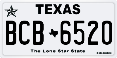 TX license plate BCB6520