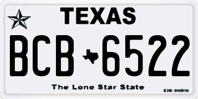 TX license plate BCB6522