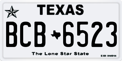 TX license plate BCB6523