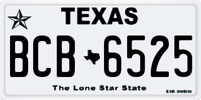 TX license plate BCB6525