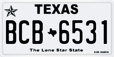 TX license plate BCB6531