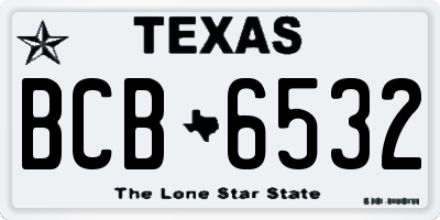 TX license plate BCB6532