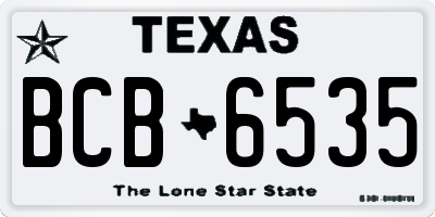 TX license plate BCB6535