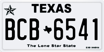 TX license plate BCB6541
