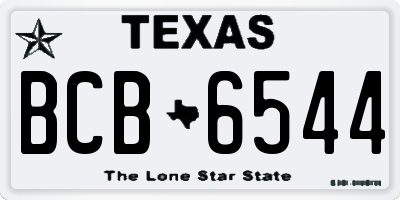 TX license plate BCB6544
