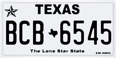 TX license plate BCB6545