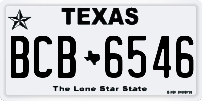 TX license plate BCB6546