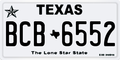 TX license plate BCB6552