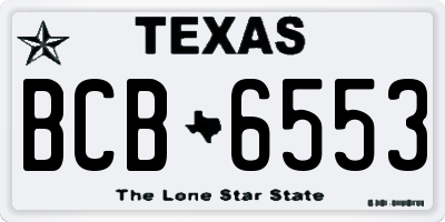TX license plate BCB6553