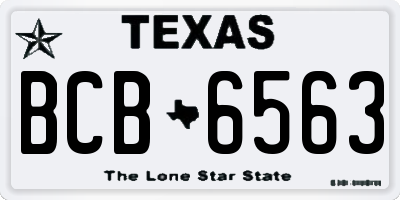 TX license plate BCB6563