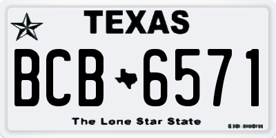 TX license plate BCB6571