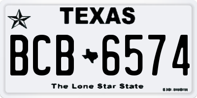 TX license plate BCB6574