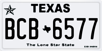 TX license plate BCB6577