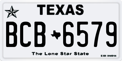 TX license plate BCB6579