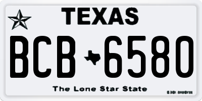 TX license plate BCB6580