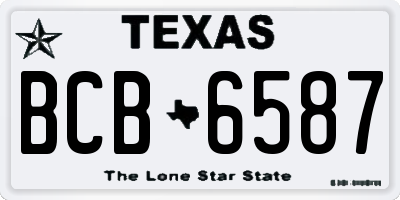 TX license plate BCB6587
