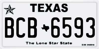 TX license plate BCB6593