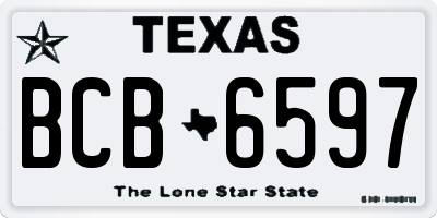 TX license plate BCB6597